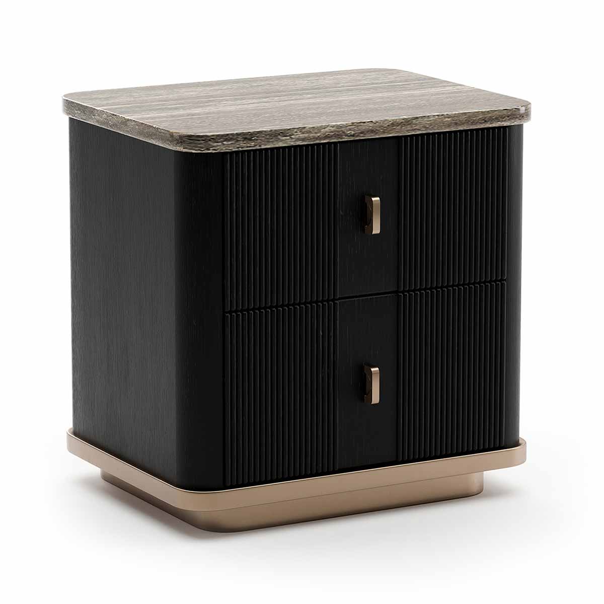 Rhythm Nightstand Dark – Small | Caracole Spring 2025 Collection | Elegant Contemporary Luxury Exclusive Designer Furniture