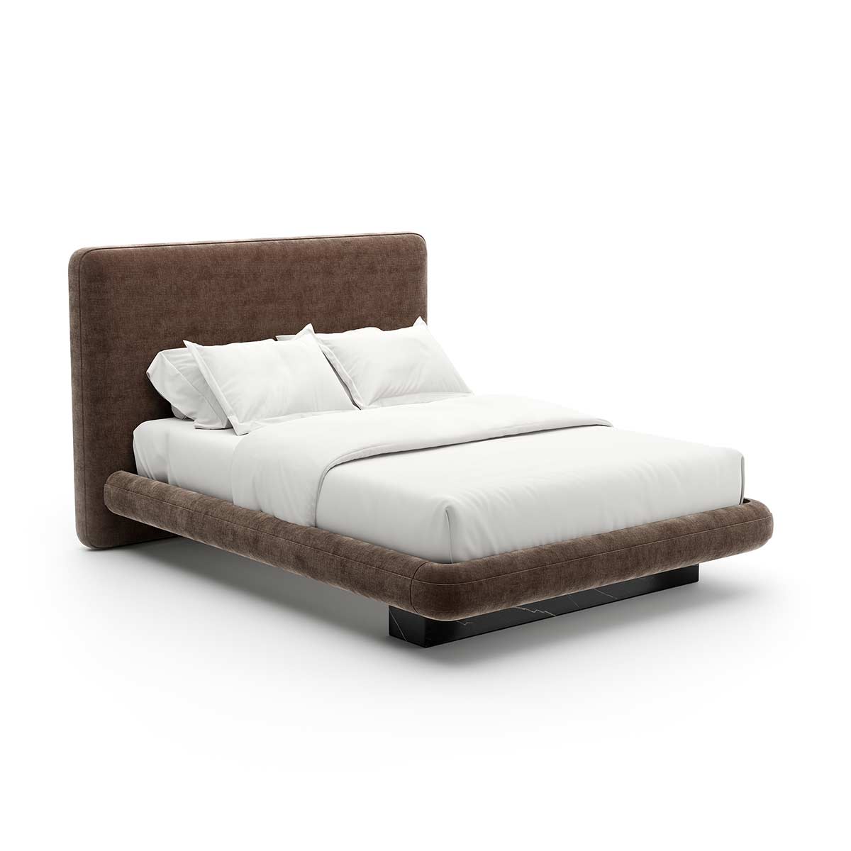 Overlap Bed - One Panel Dark Taupe | Caracole Spring 2025 Collection | Elegant Contemporary Luxury Exclusive Designer Furniture