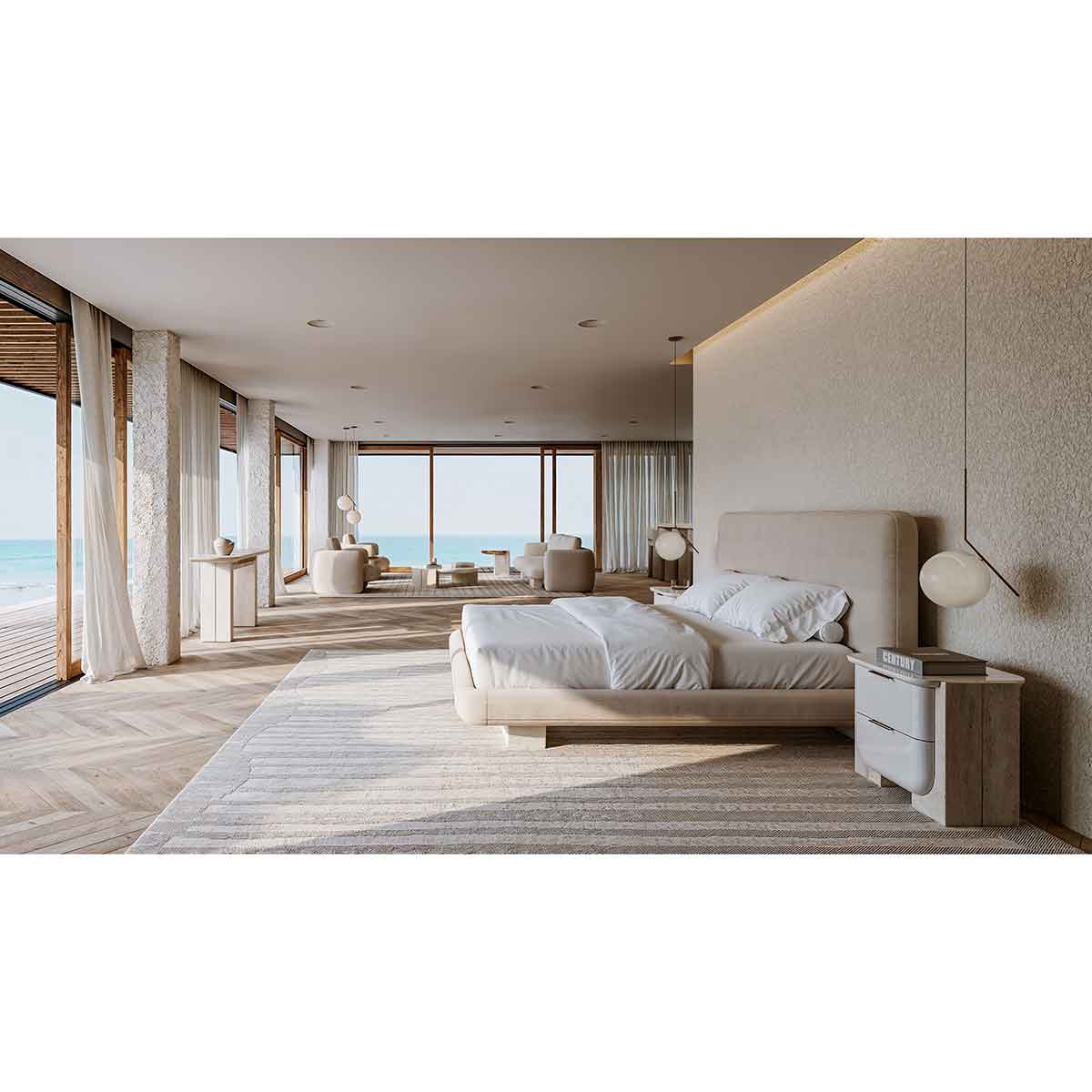 Overlap Bed – Ivory | Caracole Spring 2025 Collection | Elegant Contemporary Luxury Exclusive Designer Furniture