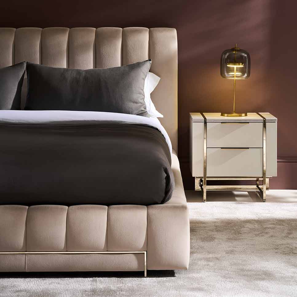 Well Balanced Bed Ecru | Caracole Spring 2025 Collection | Elegant Contemporary Luxury Exclusive Designer Furniture