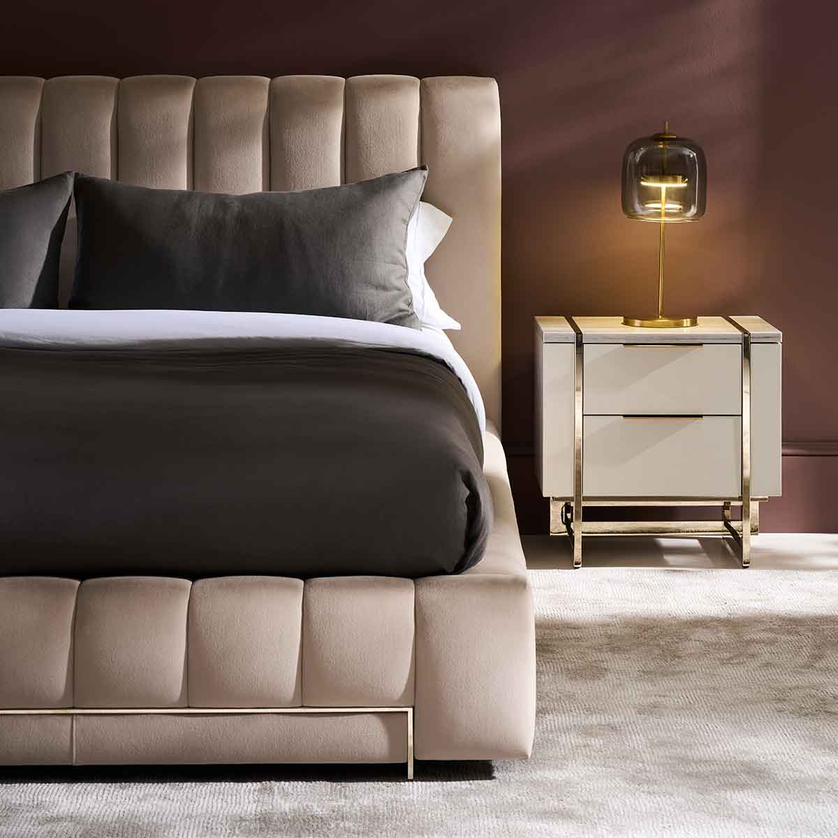 Well Balanced Bed Ecru | Caracole Spring 2025 Collection | Elegant Contemporary Luxury Exclusive Designer Furniture