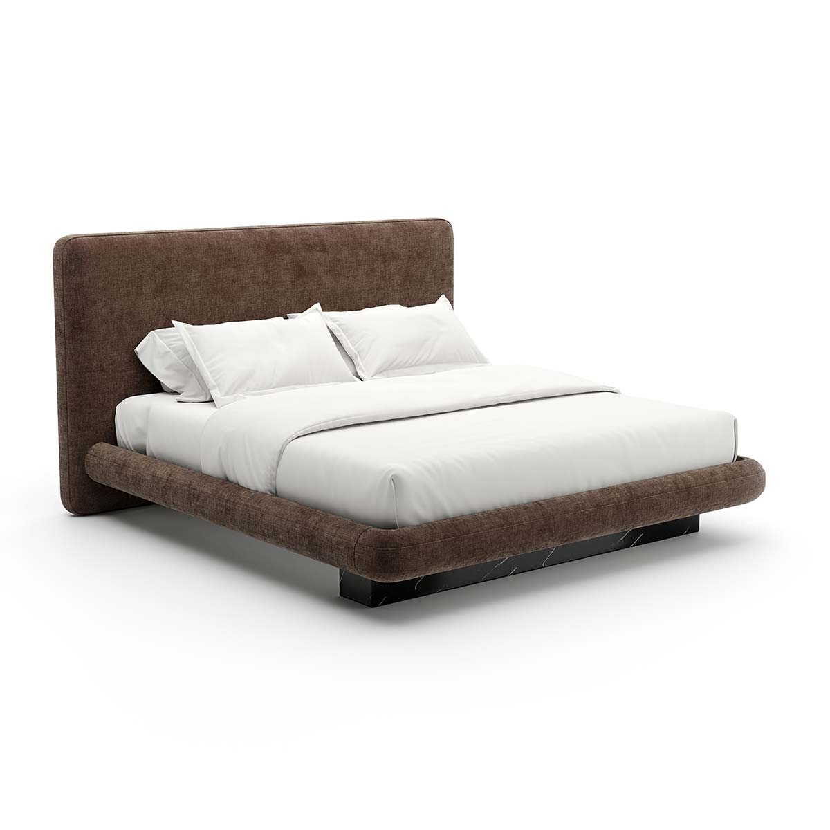 Overlap Bed - One Panel Dark Taupe | Caracole Spring 2025 Collection | Elegant Contemporary Luxury Exclusive Designer Furniture