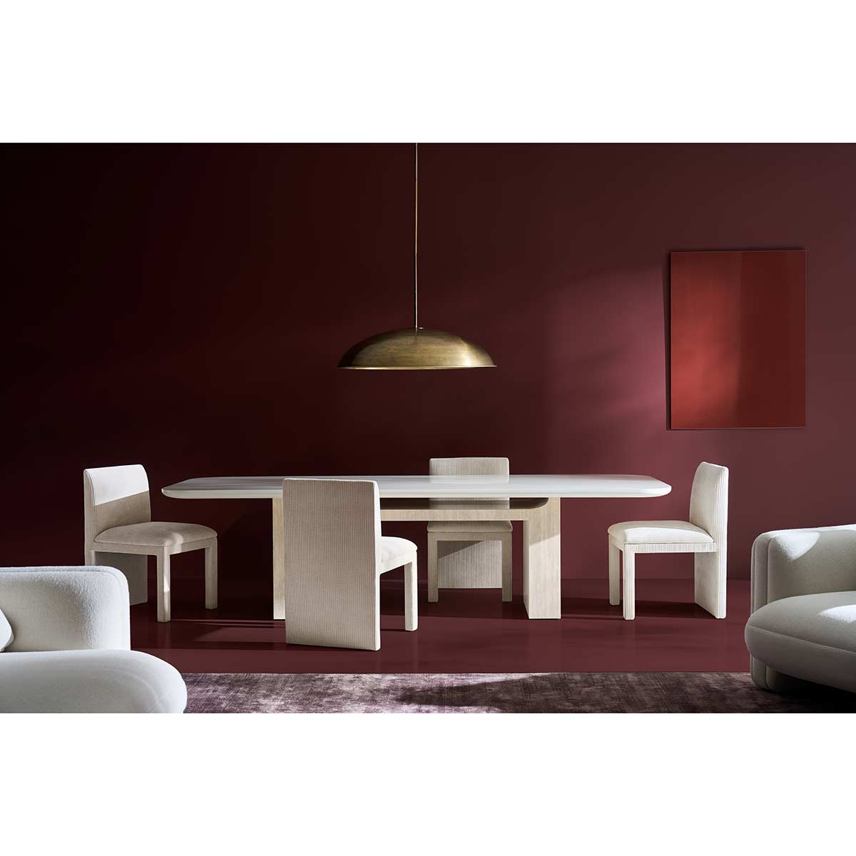 Overlap Dining Table Light | Caracole Spring 2025 Collection | Elegant Contemporary Luxury Exclusive Designer Furniture