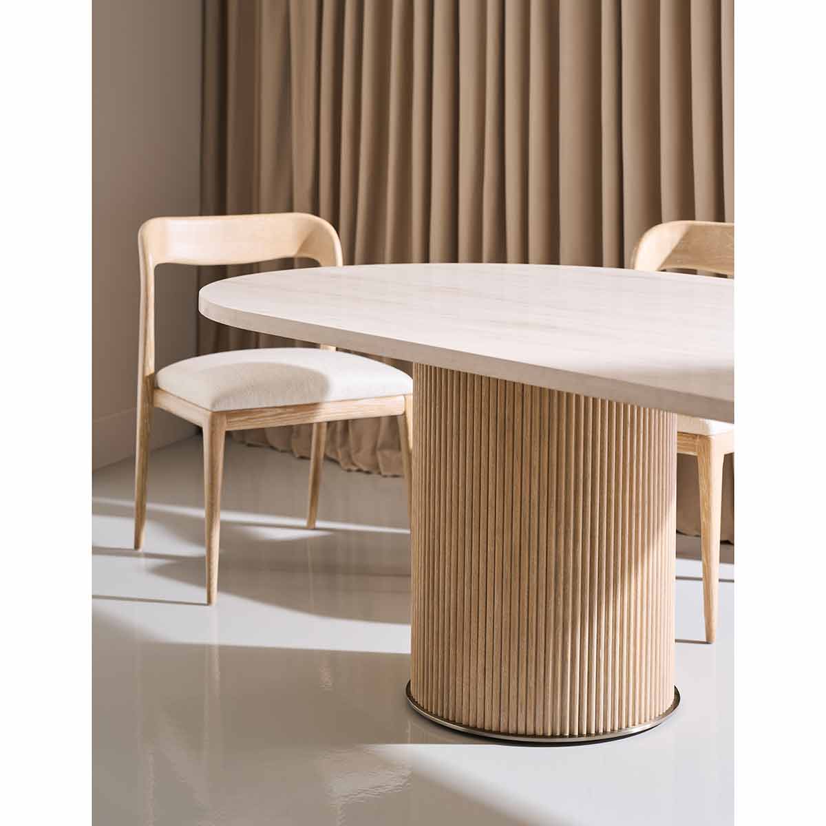 Rhythm Dining Table – Oval Stone Top | Caracole Spring 2025 Collection | Elegant Contemporary Luxury Exclusive Designer Furniture