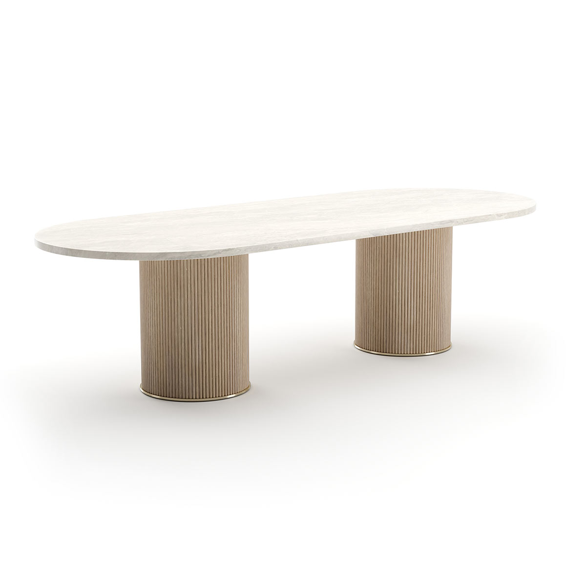 Rhythm Dining Table – Oval Stone Top | Caracole Spring 2025 Collection | Elegant Contemporary Luxury Exclusive Designer Furniture