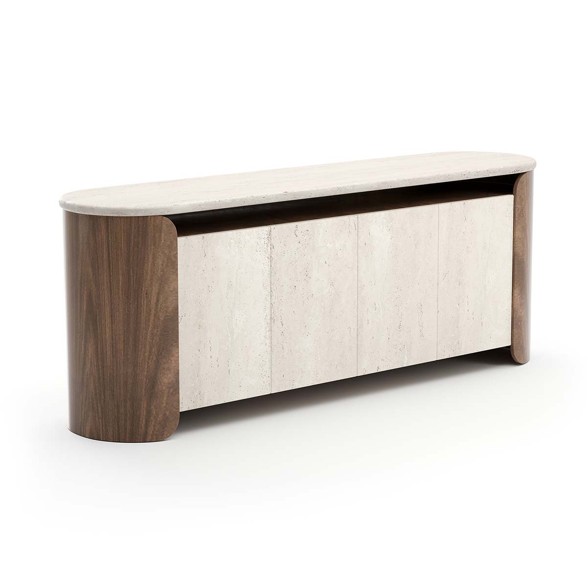 Fleur Open Sideboard | Caracole Spring 2025 Collection | Elegant Contemporary Luxury Exclusive Designer Furniture