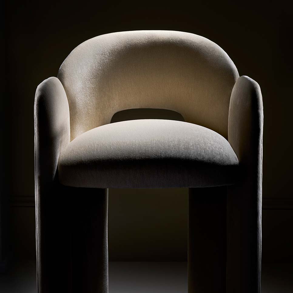 Overlap Bar Stool | Caracole Spring 2025 Collection | Elegant Contemporary Luxury Exclusive Designer Furniture