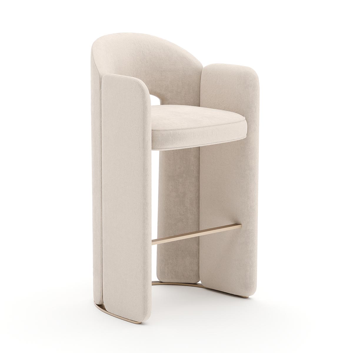 Overlap Bar Stool | Caracole Spring 2025 Collection | Elegant Contemporary Luxury Exclusive Designer Furniture
