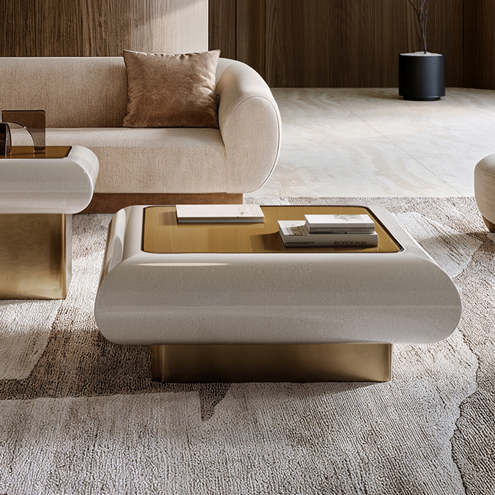 Seta Square Cocktail Table | Caracole Spring 2025 Collection | Elegant Contemporary Luxury Exclusive Designer Furniture