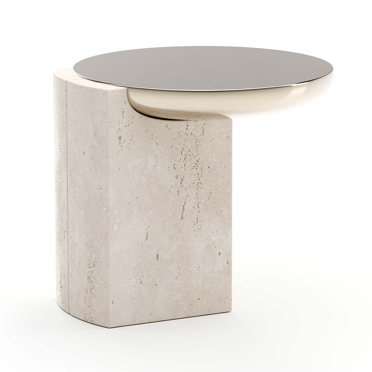 Overlap Round Side Table | Caracole Spring 2025 Collection | Elegant Contemporary Luxury Exclusive Designer Furniture