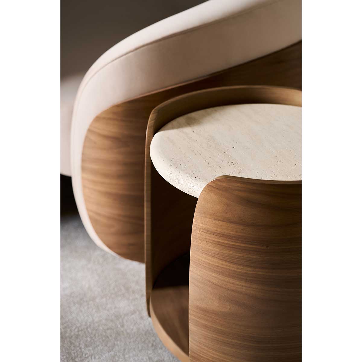 Fleur Side Table | Caracole Spring 2025 Collection | Elegant Contemporary Luxury Exclusive Designer Furniture