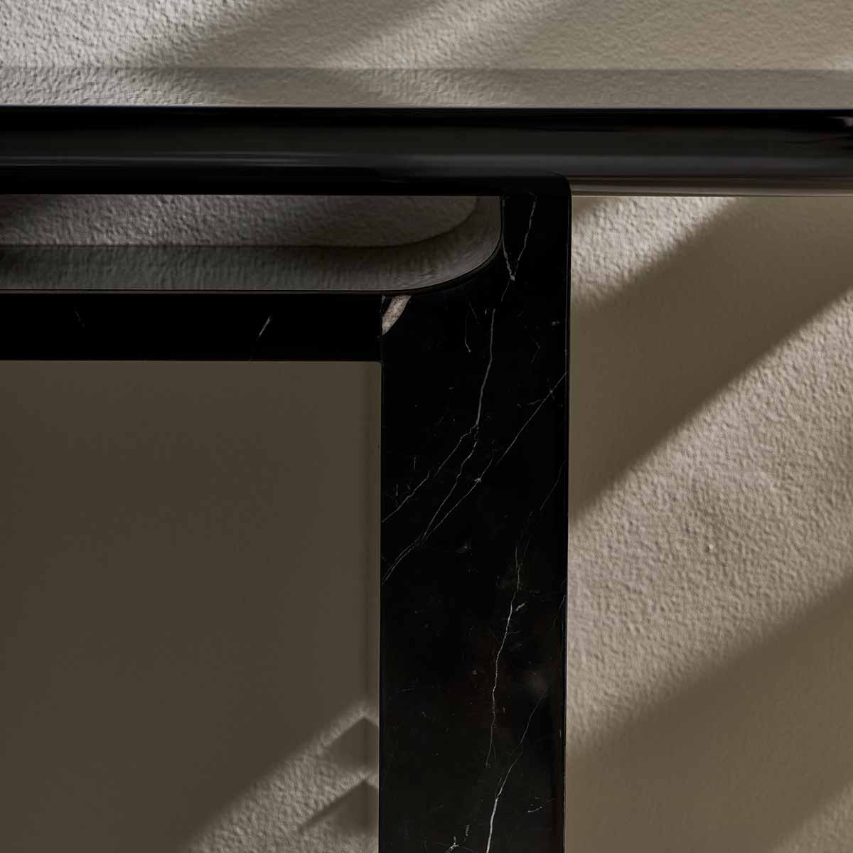 Overlap Console Dark | Caracole Spring 2025 Collection | Elegant Contemporary Luxury Exclusive Designer Furniture