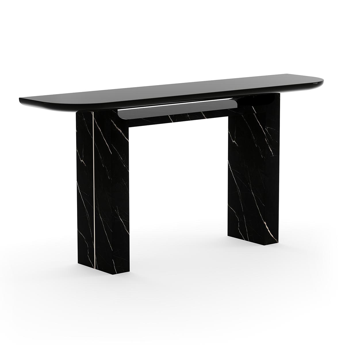 Overlap Console Dark | Caracole Spring 2025 Collection | Elegant Contemporary Luxury Exclusive Designer Furniture