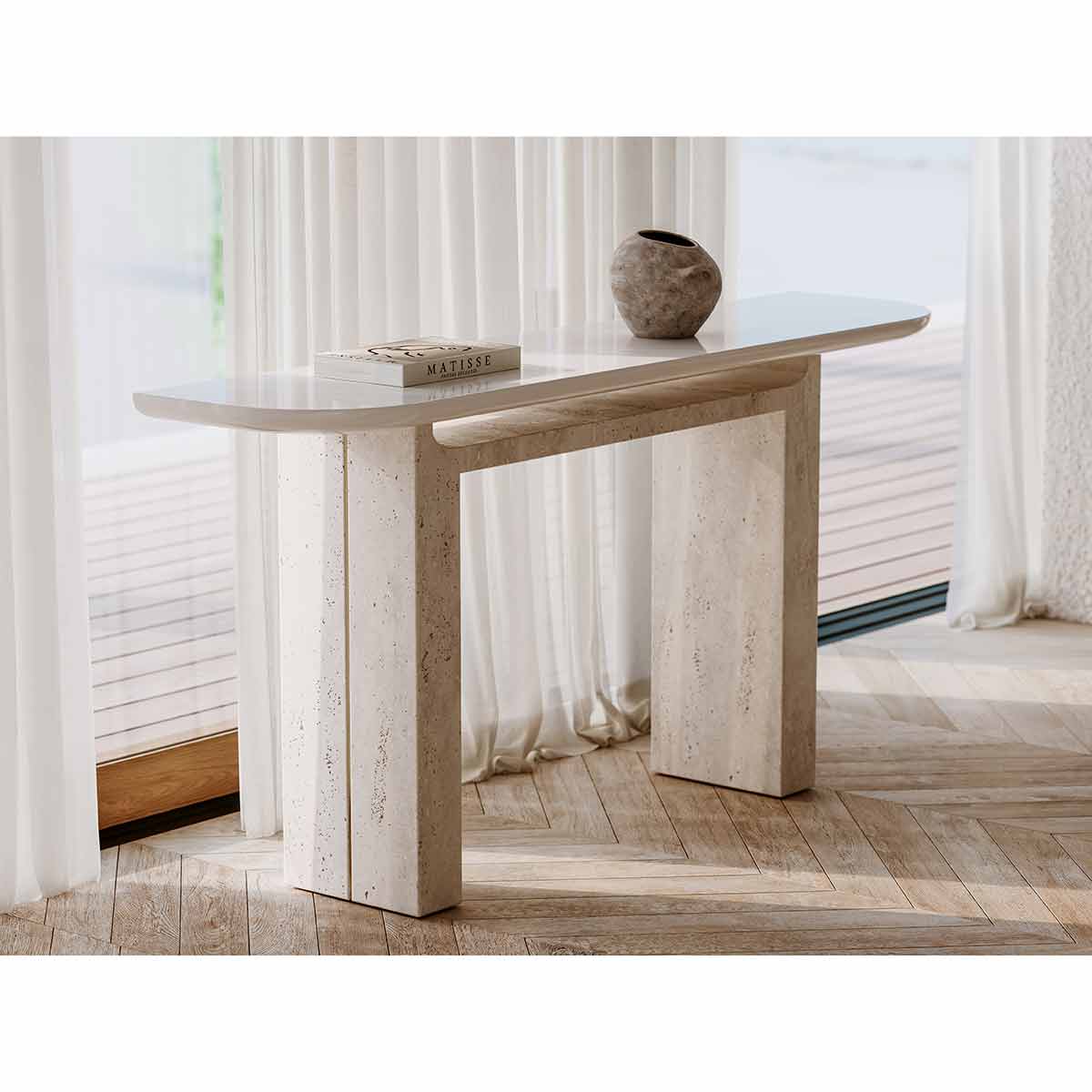 Overlap Console | Caracole Spring 2025 Collection | Elegant Contemporary Luxury Exclusive Designer Furniture