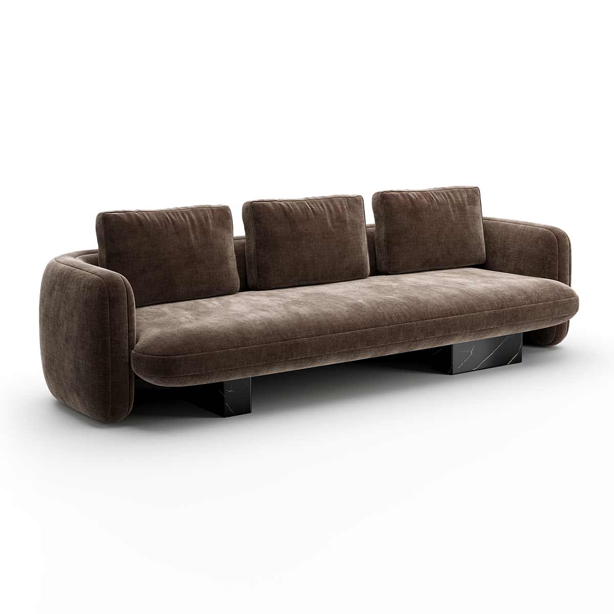 Overlap Sofa Dark Taupe | Caracole Spring 2025 Collection | Elegant Contemporary Luxury Exclusive Designer Furniture