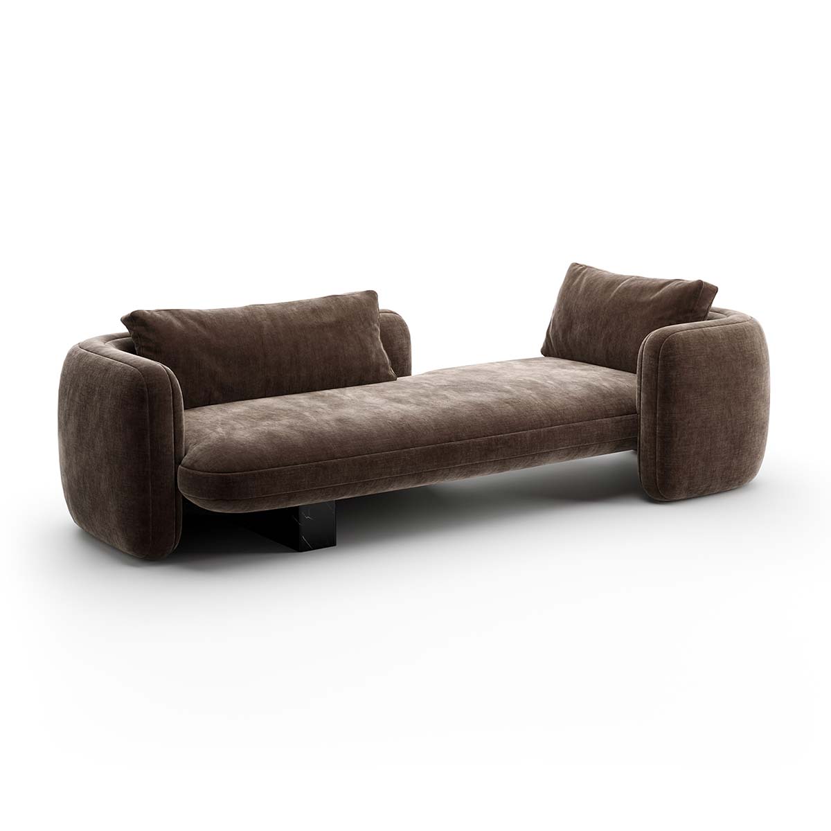 Overlap Bedroom Chaise Dark Taupe | Caracole Spring 2025 Collection | Elegant Contemporary Luxury Exclusive Designer Furniture