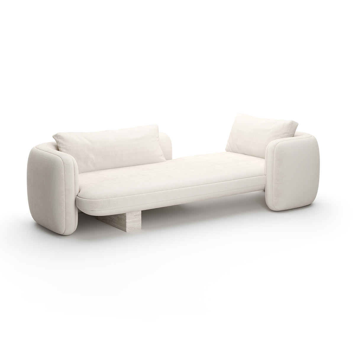 Overlap Bedroom Chaise Ecru | Caracole Spring 2025 Collection | Elegant Contemporary Luxury Exclusive Designer Furniture