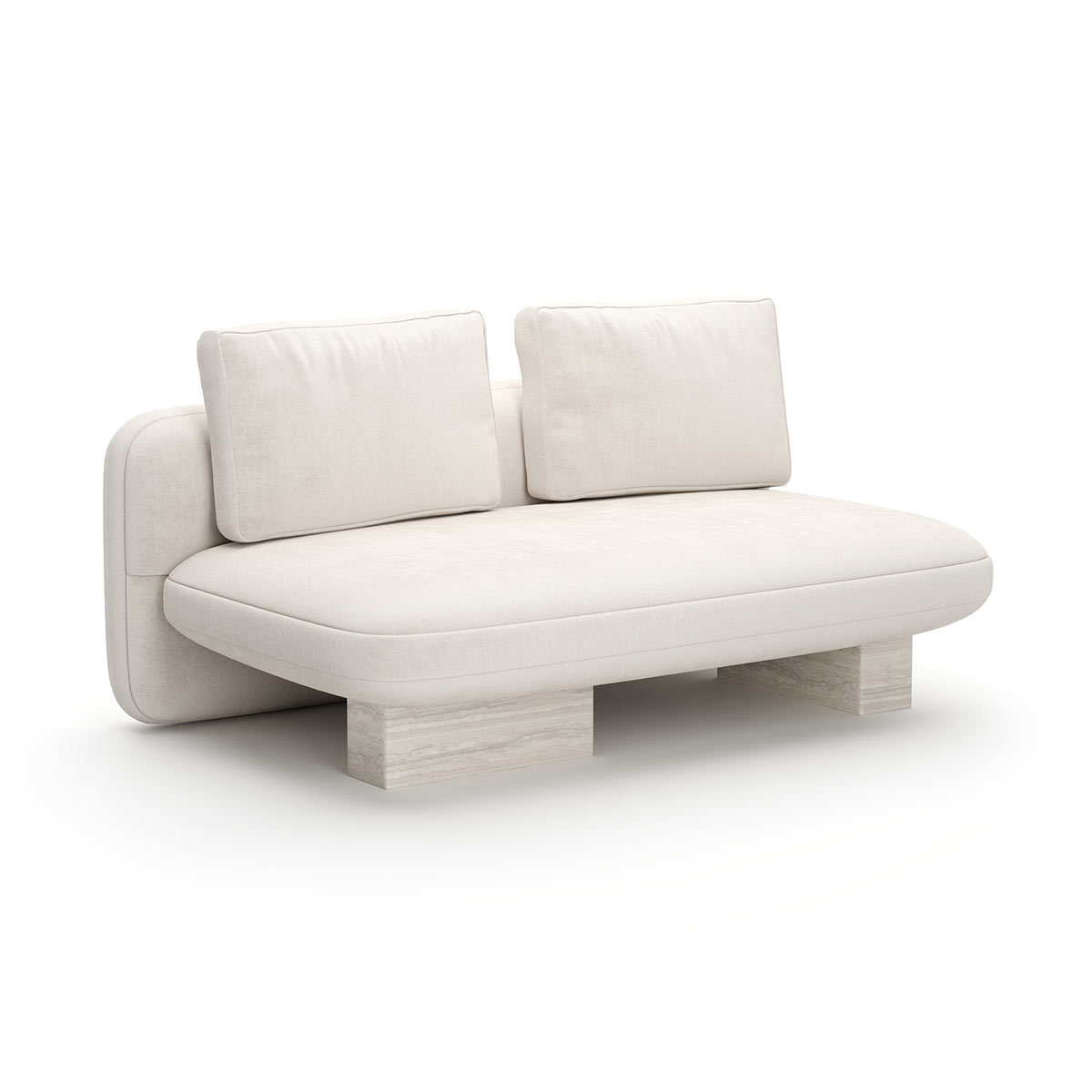 Overlap Sectional Sofa Ecru Linen | Caracole Spring 2025 Collection | Elegant Contemporary Luxury Exclusive Designer Furniture