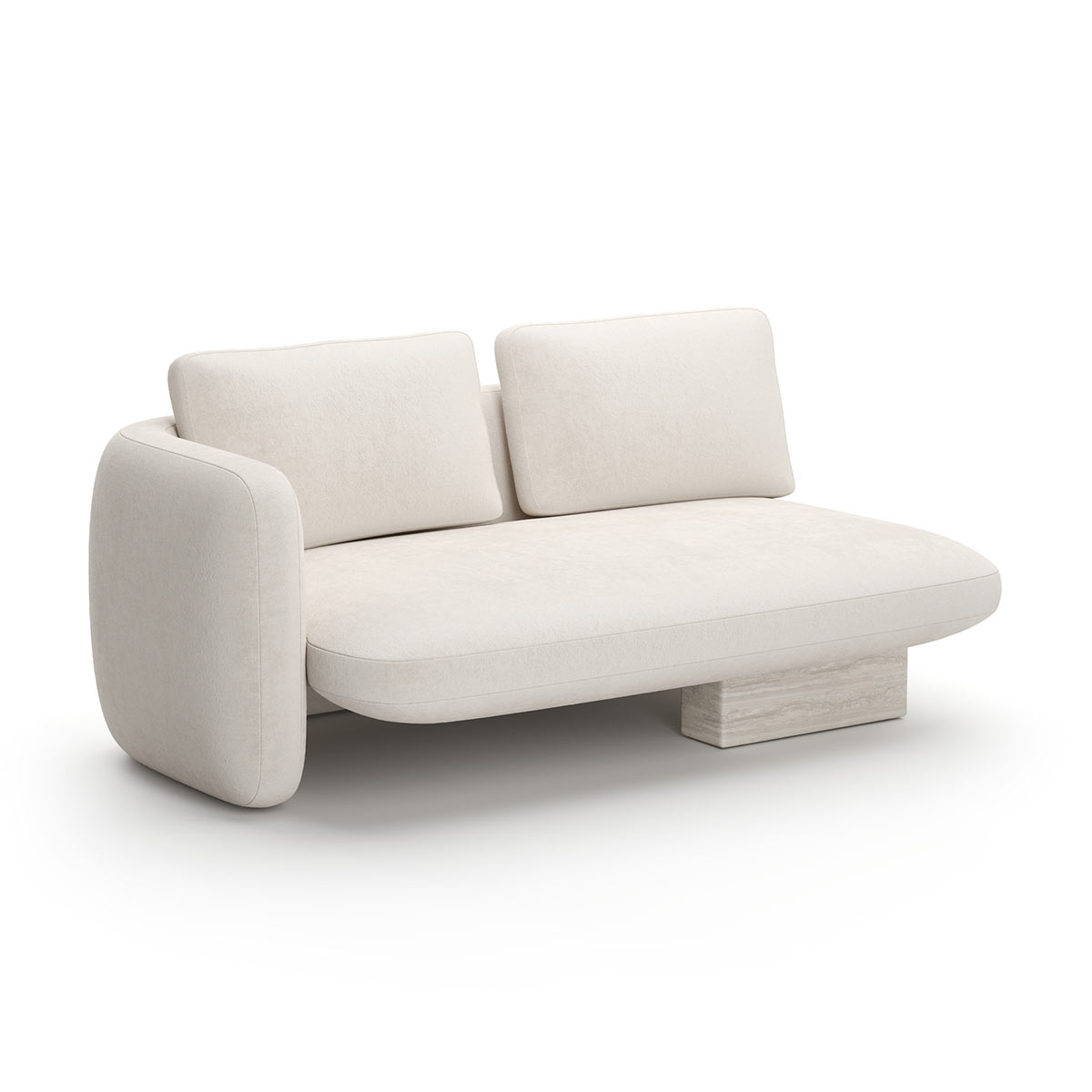 Overlap Sectional Sofa Ecru Linen | Caracole Spring 2025 Collection | Elegant Contemporary Luxury Exclusive Designer Furniture