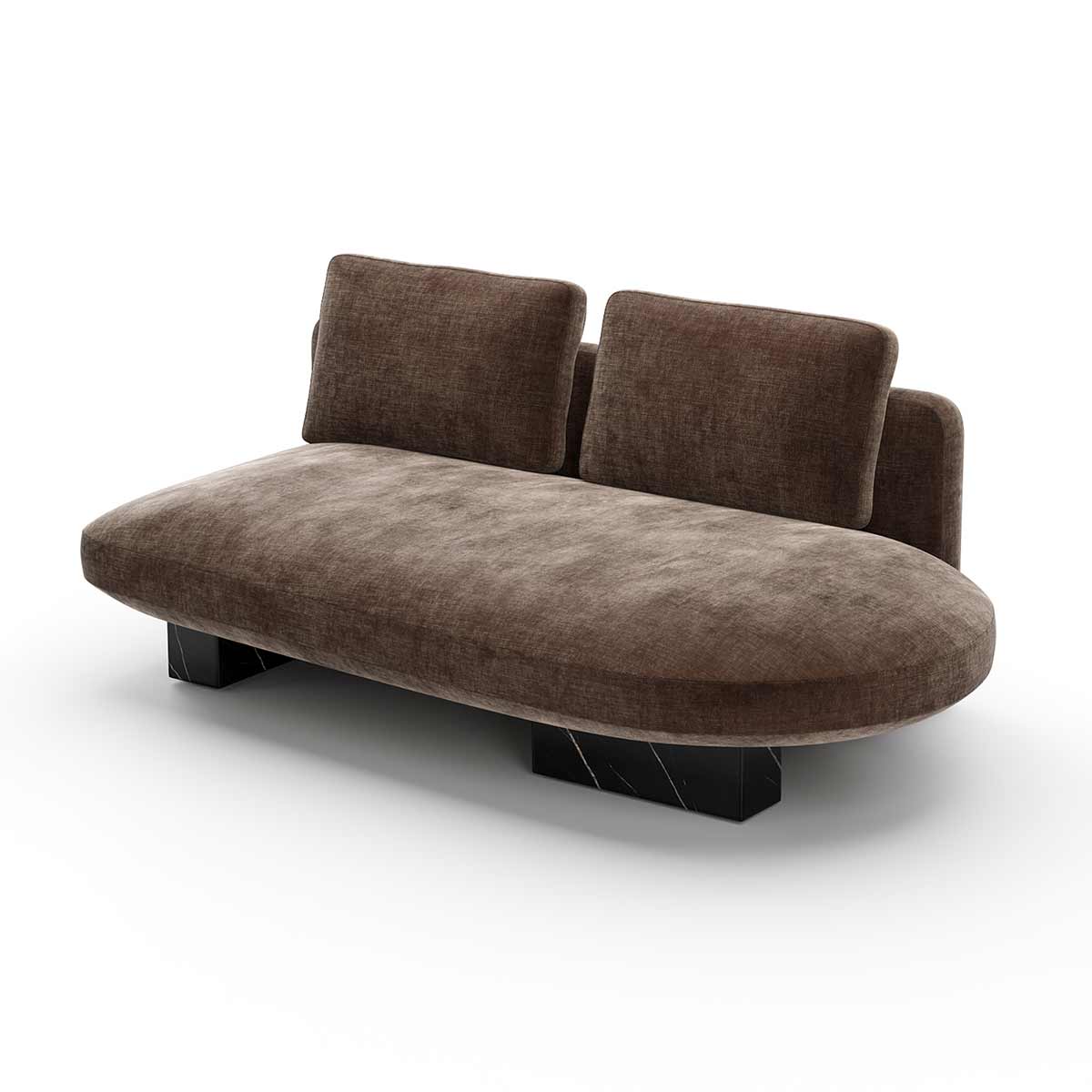 Overlap Sectional Dark Taupe | Caracole Spring 2025 Collection | Elegant Contemporary Luxury Exclusive Designer Furniture