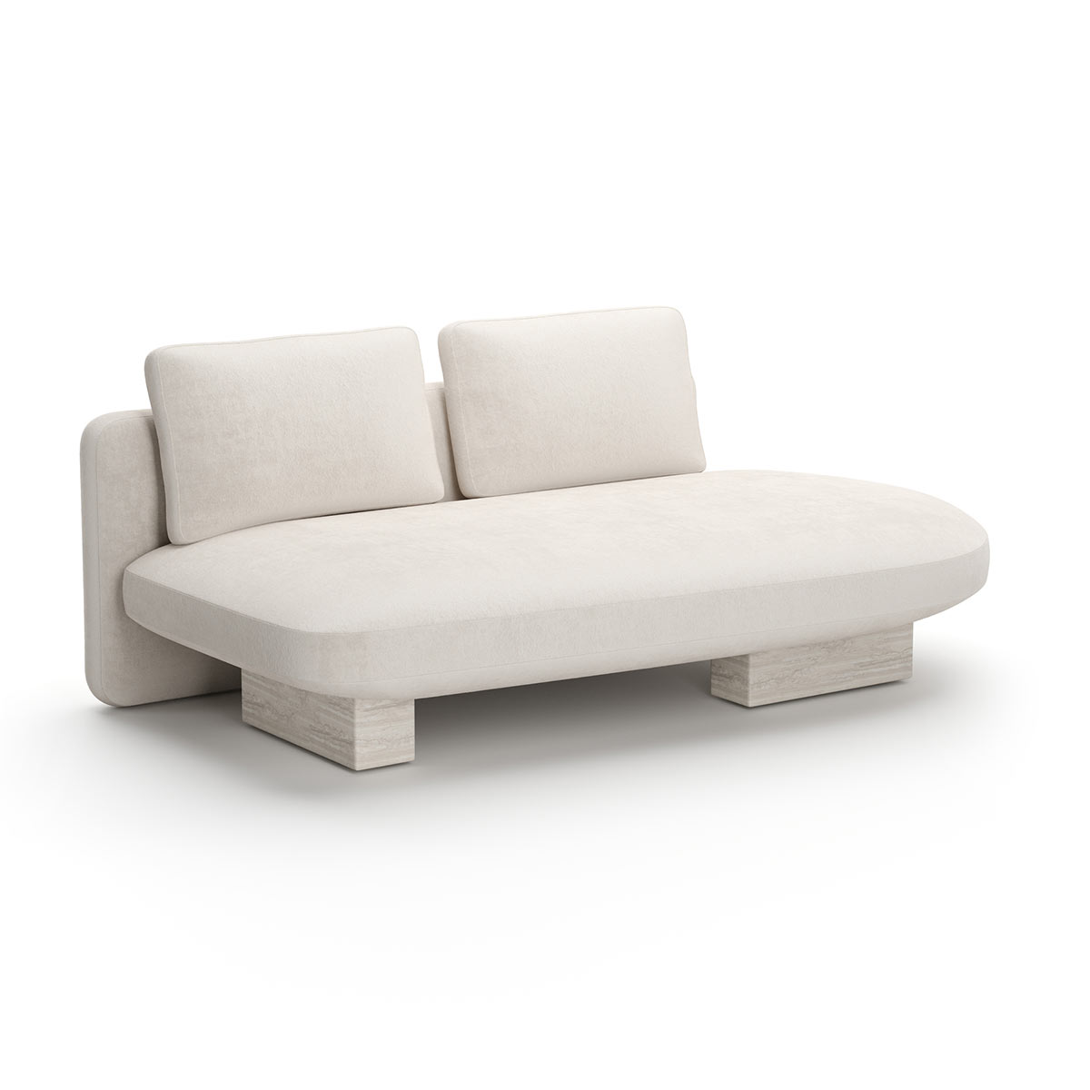 Overlap Sectional Sofa Ecru Linen | Caracole Spring 2025 Collection | Elegant Contemporary Luxury Exclusive Designer Furniture
