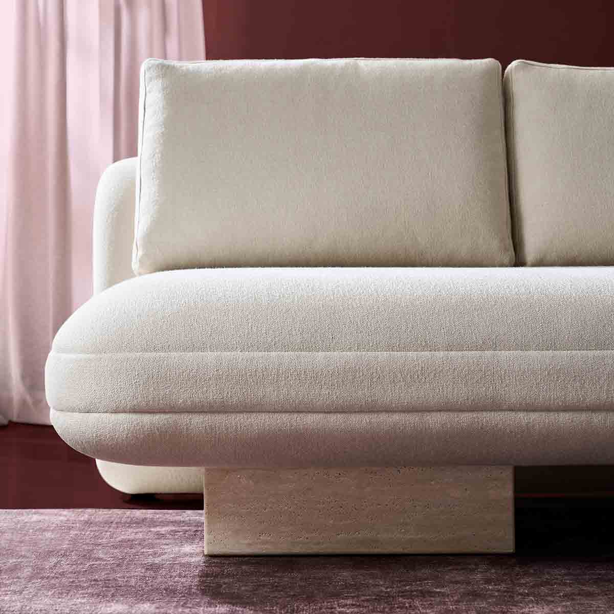 Overlap Sectional Sofa Ecru Linen | Caracole Spring 2025 Collection | Elegant Contemporary Luxury Exclusive Designer Furniture