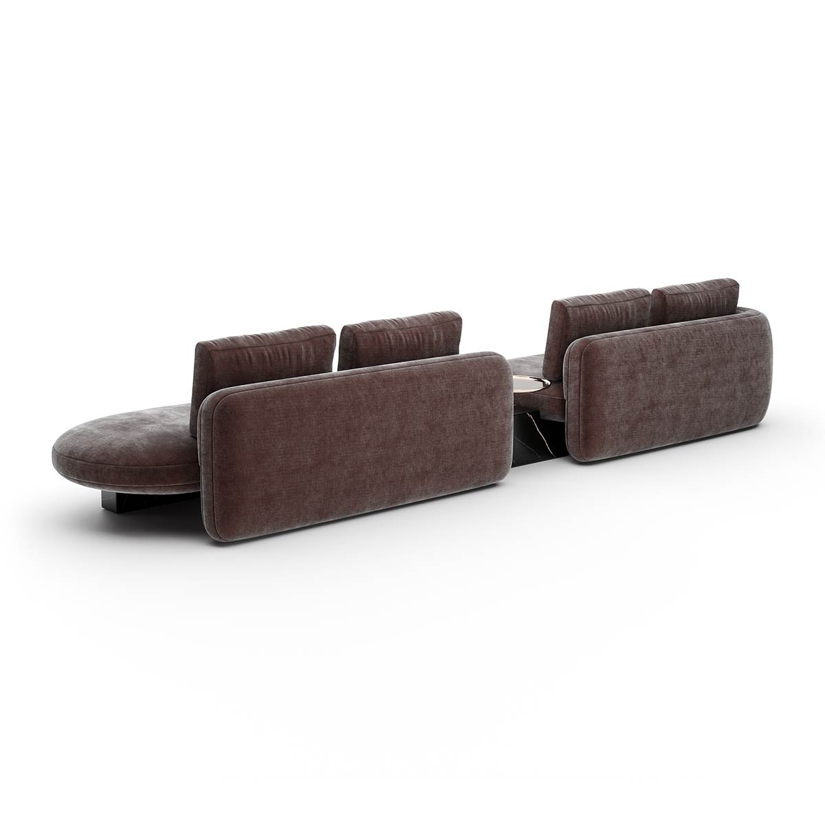 Overlap Sectional Dark Taupe | Caracole Spring 2025 Collection | Elegant Contemporary Luxury Exclusive Designer Furniture