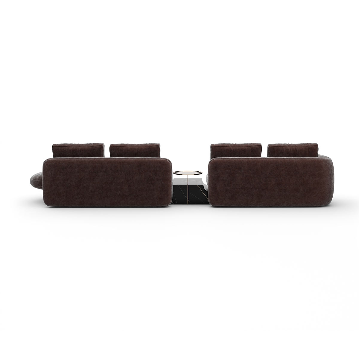 Overlap Sectional Dark Taupe | Caracole Spring 2025 Collection | Elegant Contemporary Luxury Exclusive Designer Furniture