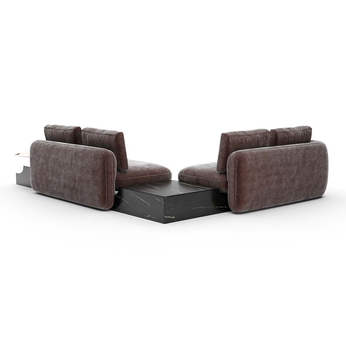 Overlap Sectional Dark Taupe | Caracole Spring 2025 Collection | Elegant Contemporary Luxury Exclusive Designer Furniture