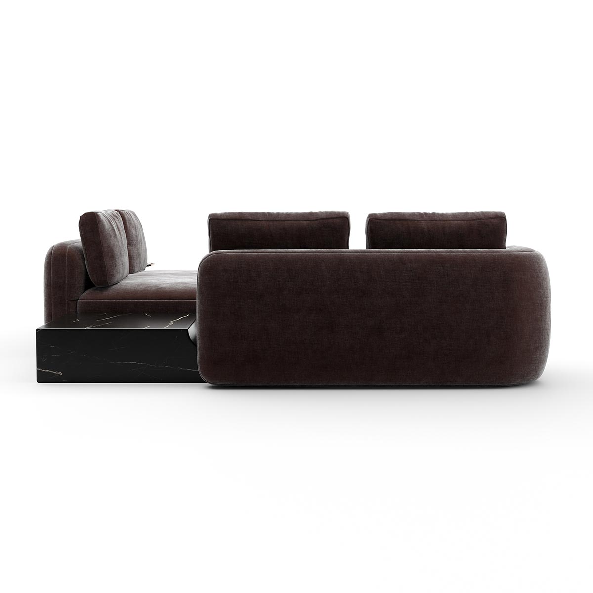Overlap Sectional Dark Taupe | Caracole Spring 2025 Collection | Elegant Contemporary Luxury Exclusive Designer Furniture