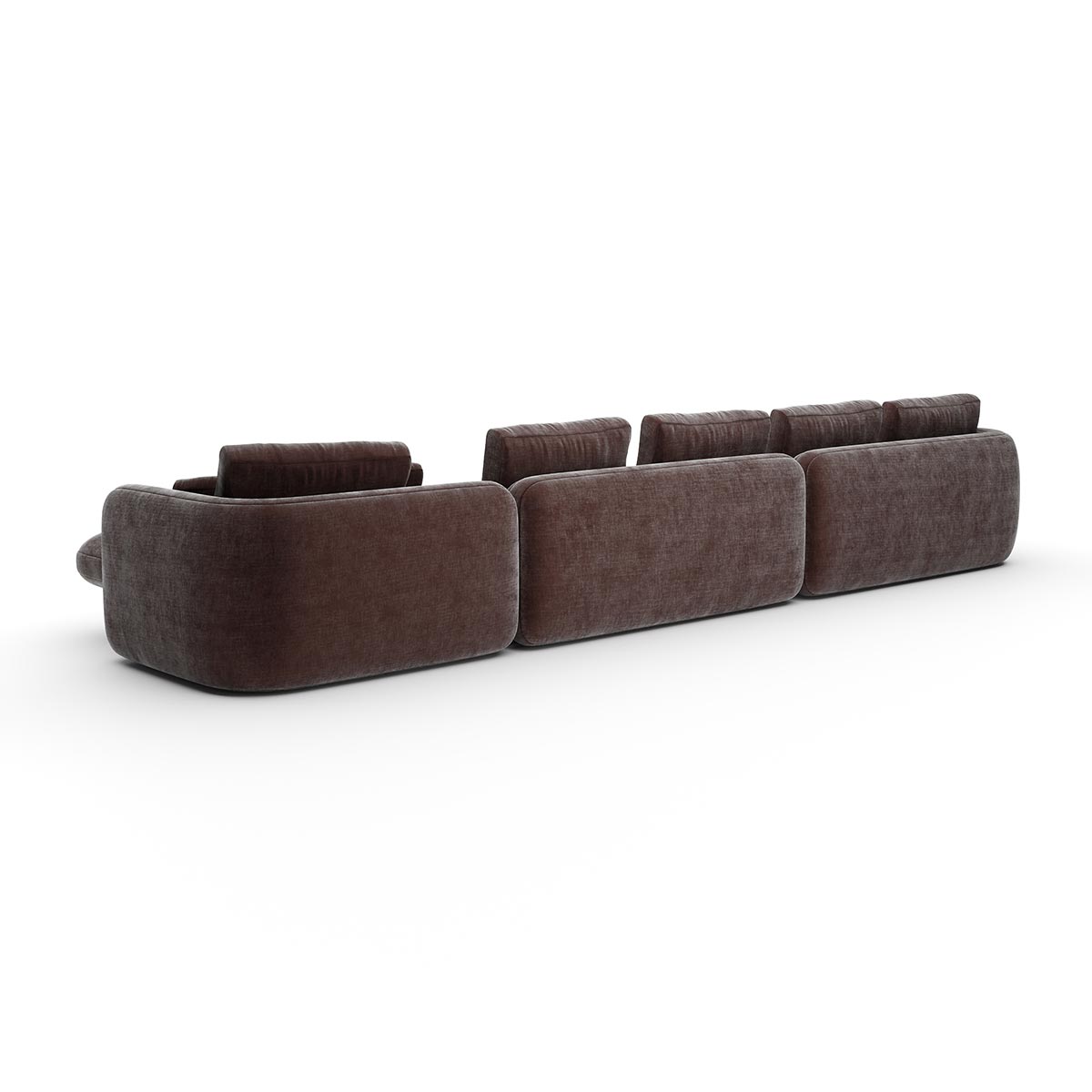 Overlap Sectional Dark Taupe | Caracole Spring 2025 Collection | Elegant Contemporary Luxury Exclusive Designer Furniture