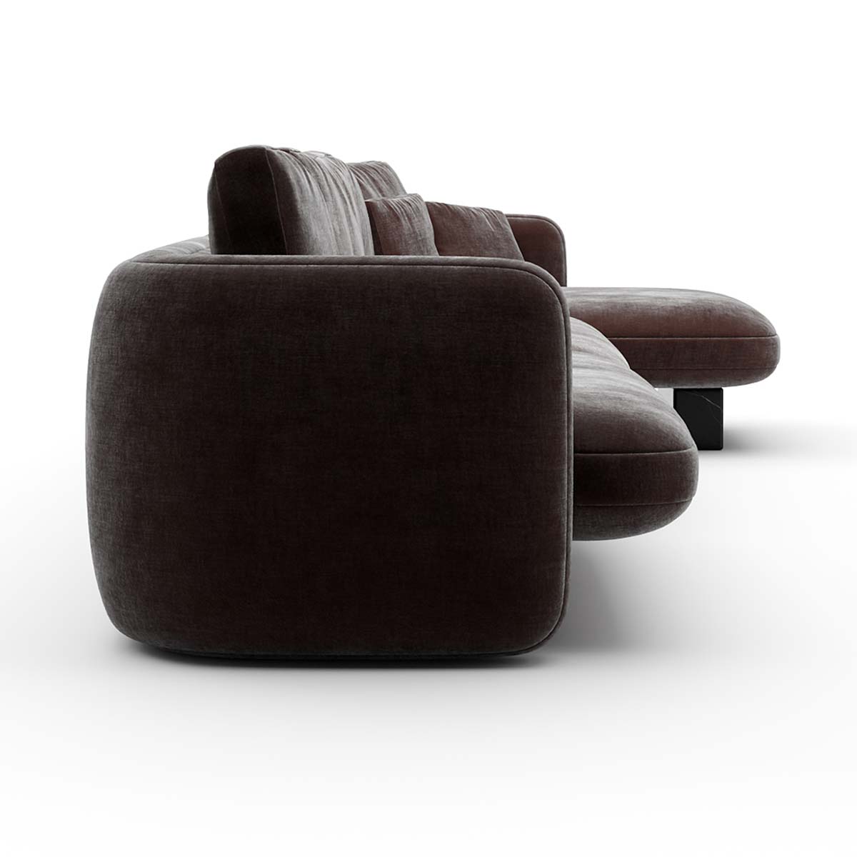 Overlap Sectional Dark Taupe | Caracole Spring 2025 Collection | Elegant Contemporary Luxury Exclusive Designer Furniture