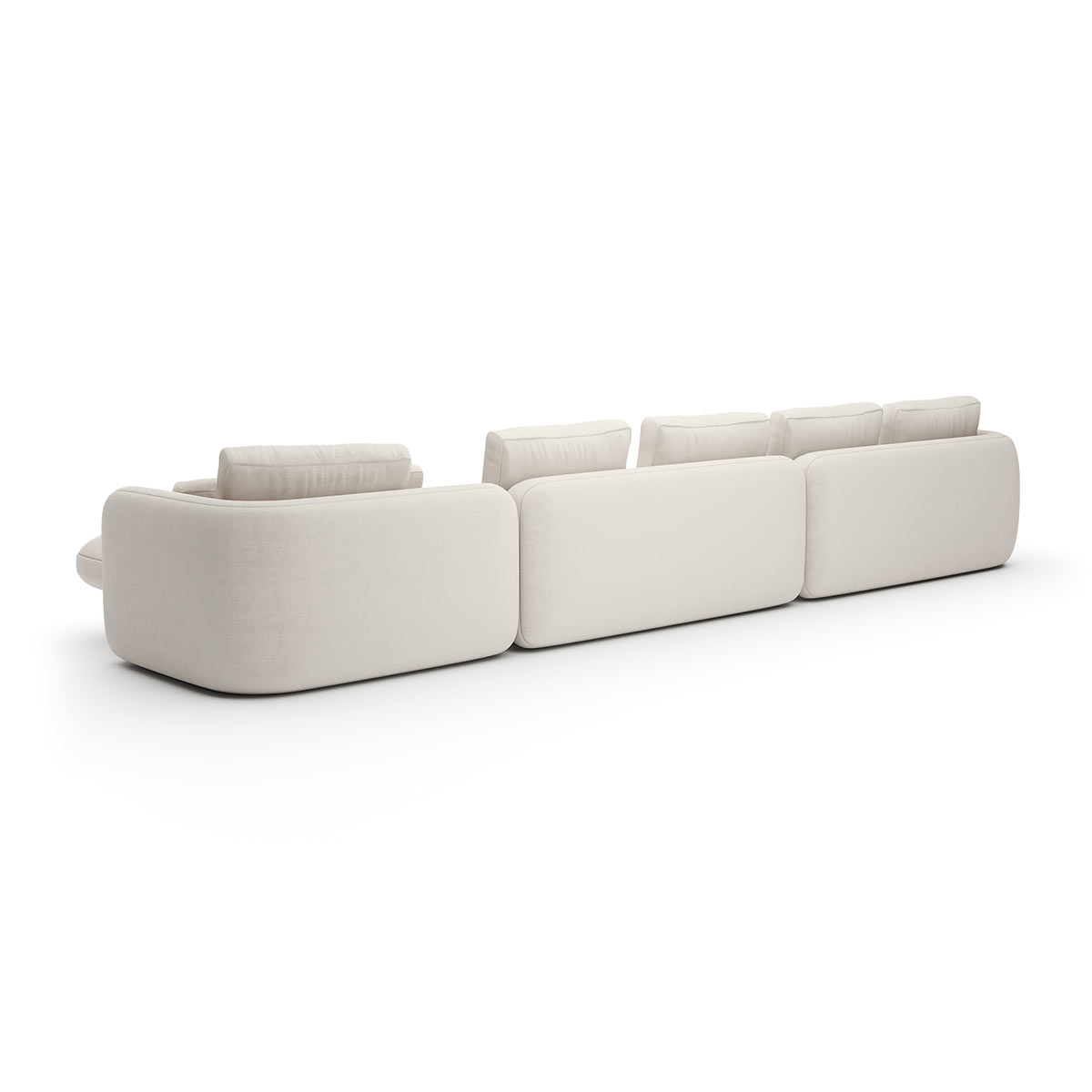 Overlap Sectional Sofa Ecru Linen | Caracole Spring 2025 Collection | Elegant Contemporary Luxury Exclusive Designer Furniture