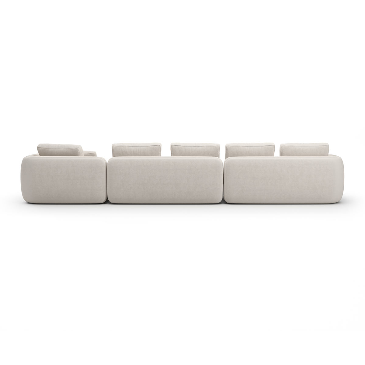 Overlap Sectional Sofa Ecru Linen | Caracole Spring 2025 Collection | Elegant Contemporary Luxury Exclusive Designer Furniture