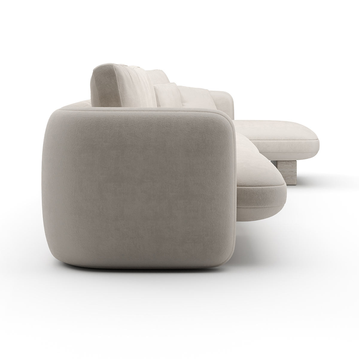 Overlap Sectional Sofa Ecru Linen | Caracole Spring 2025 Collection | Elegant Contemporary Luxury Exclusive Designer Furniture