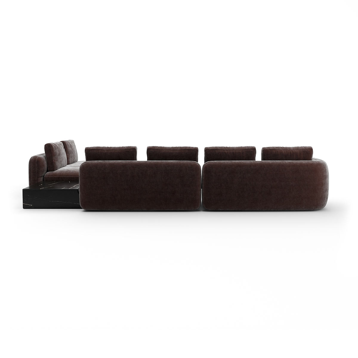 Overlap Sectional Dark Taupe | Caracole Spring 2025 Collection | Elegant Contemporary Luxury Exclusive Designer Furniture