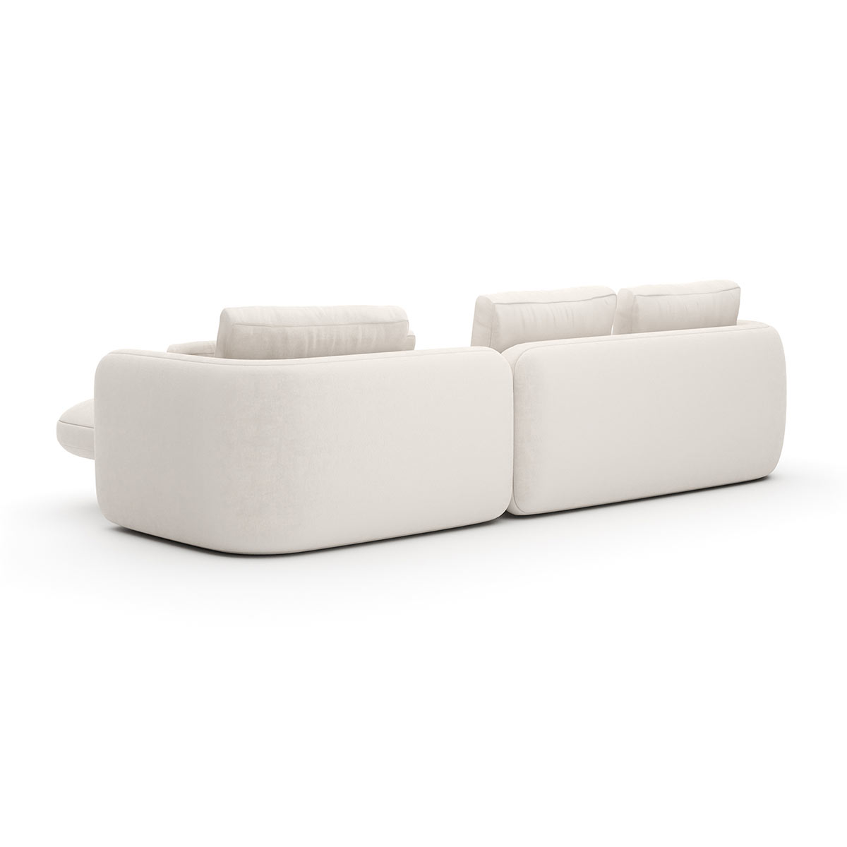 Overlap Sectional Sofa Ecru Linen | Caracole Spring 2025 Collection | Elegant Contemporary Luxury Exclusive Designer Furniture