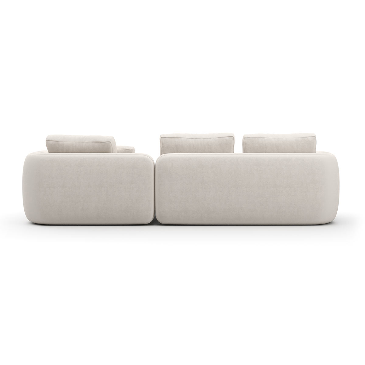 Overlap Sectional Sofa Ecru Linen | Caracole Spring 2025 Collection | Elegant Contemporary Luxury Exclusive Designer Furniture