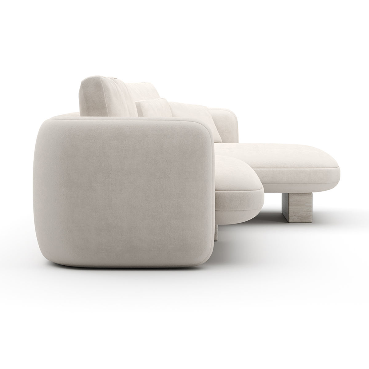 Overlap Sectional Sofa Ecru Linen | Caracole Spring 2025 Collection | Elegant Contemporary Luxury Exclusive Designer Furniture