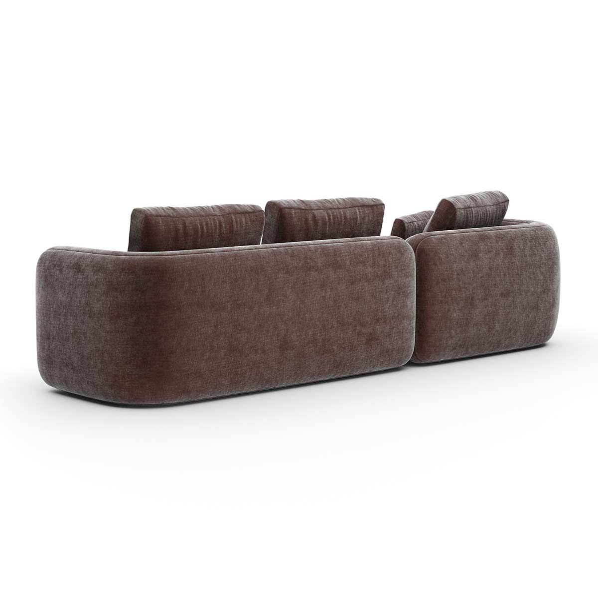 Overlap Sectional Dark Taupe | Caracole Spring 2025 Collection | Elegant Contemporary Luxury Exclusive Designer Furniture