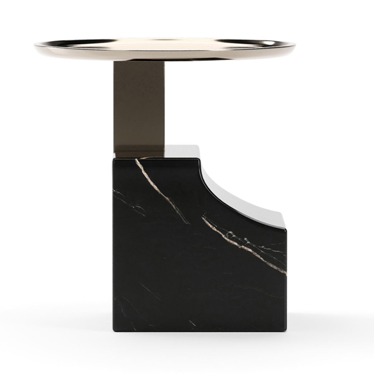 Overlap Sectional – Accent Table Dark | Caracole Spring 2025 Collection | Elegant Contemporary Luxury Exclusive Designer Furniture