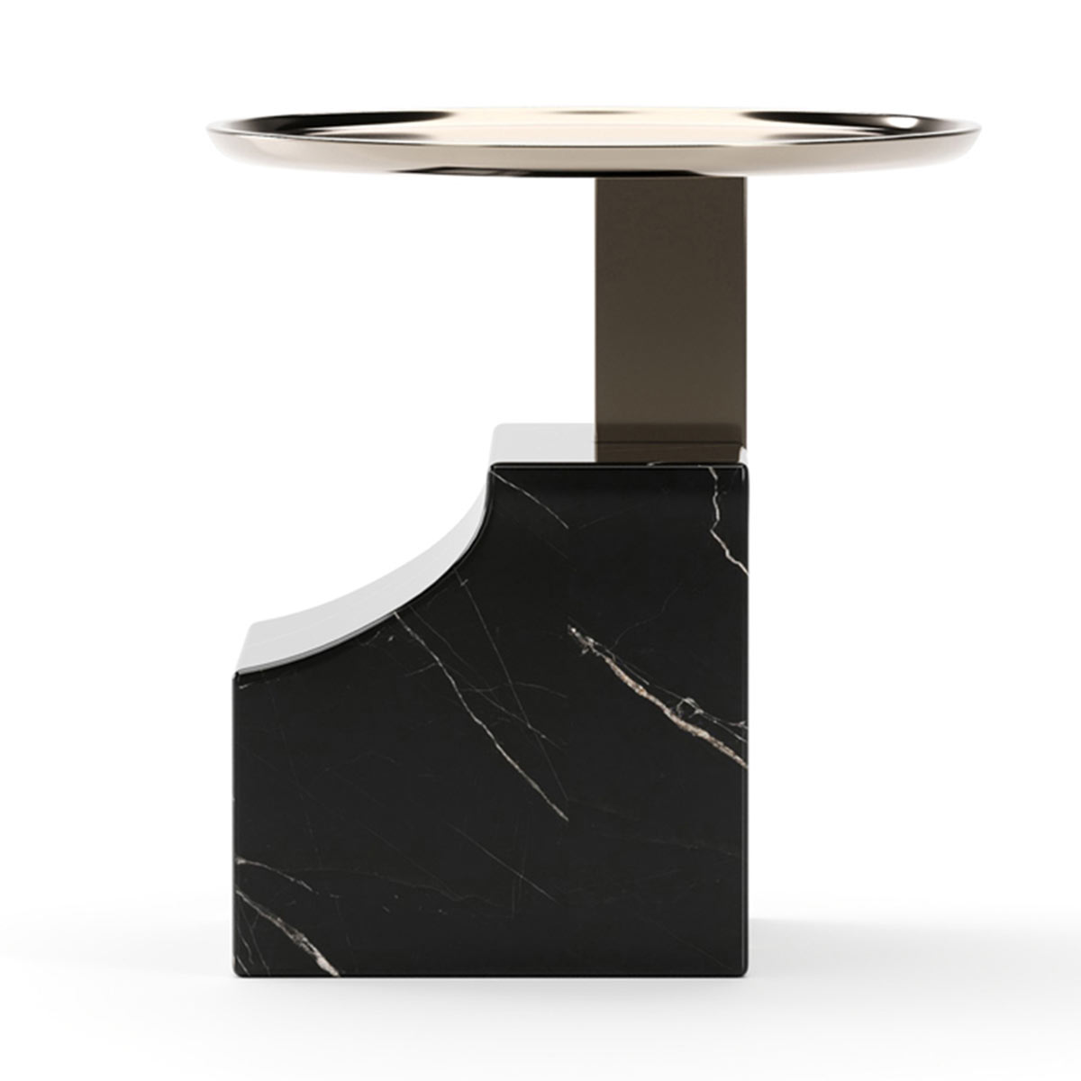 Overlap Sectional – Accent Table Dark | Caracole Spring 2025 Collection | Elegant Contemporary Luxury Exclusive Designer Furniture