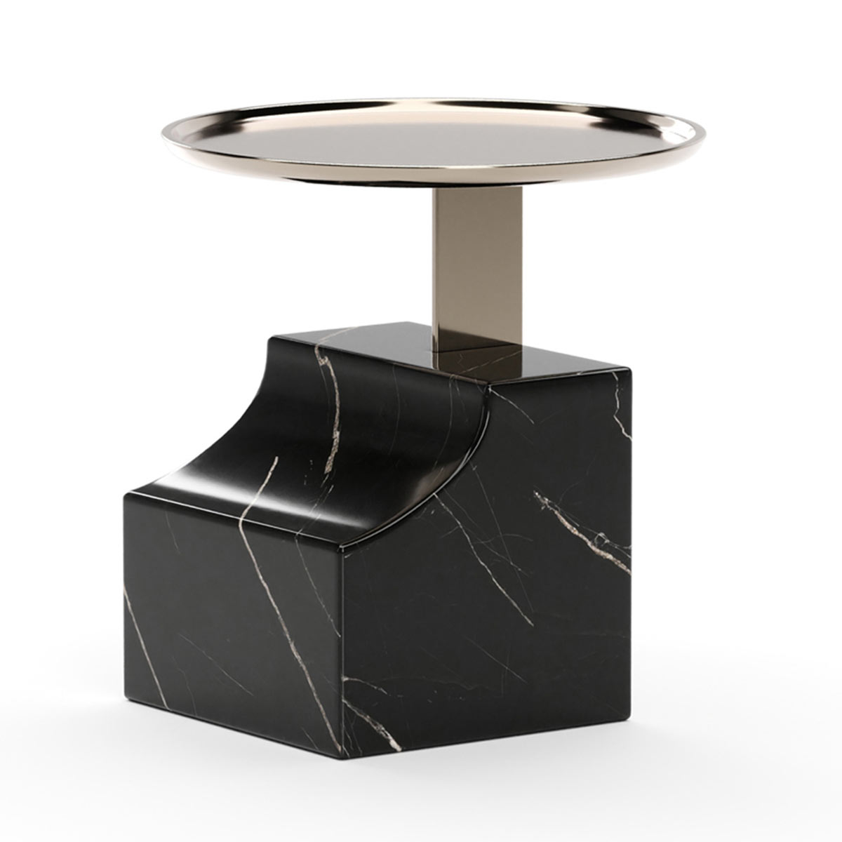 Overlap Sectional – Accent Table Dark | Caracole Spring 2025 Collection | Elegant Contemporary Luxury Exclusive Designer Furniture