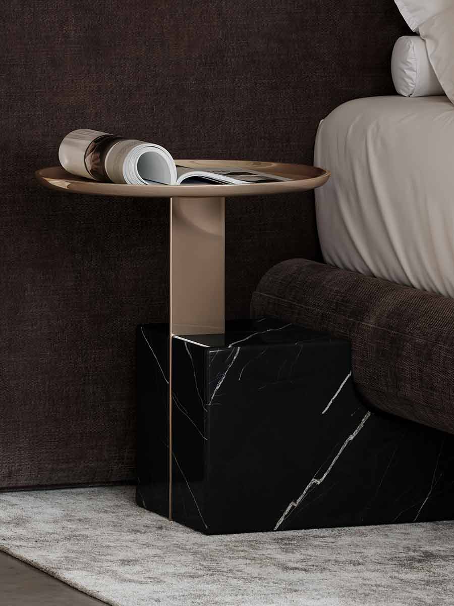Overlap Tray Nightstand Dark | Caracole Spring 2025 Collection | Elegant Contemporary Luxury Exclusive Designer Furniture