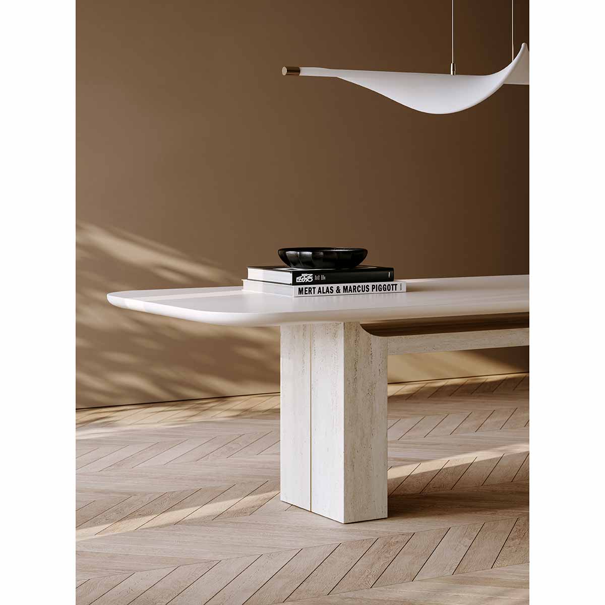Overlap Dining Table Light | Caracole Spring 2025 Collection | Elegant Contemporary Luxury Exclusive Designer Furniture