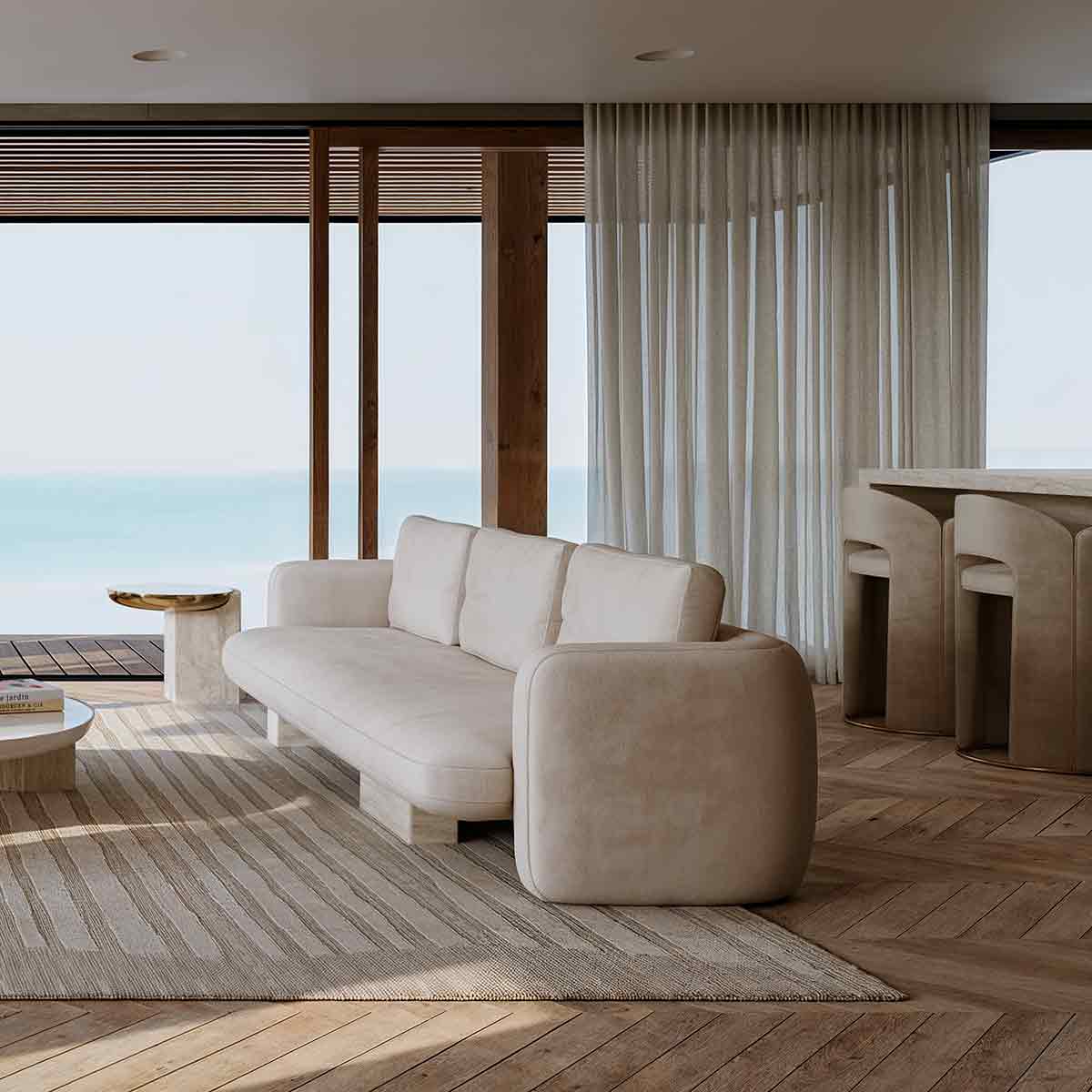 Overlap Bar Stool | Caracole Spring 2025 Collection | Elegant Contemporary Luxury Exclusive Designer Furniture