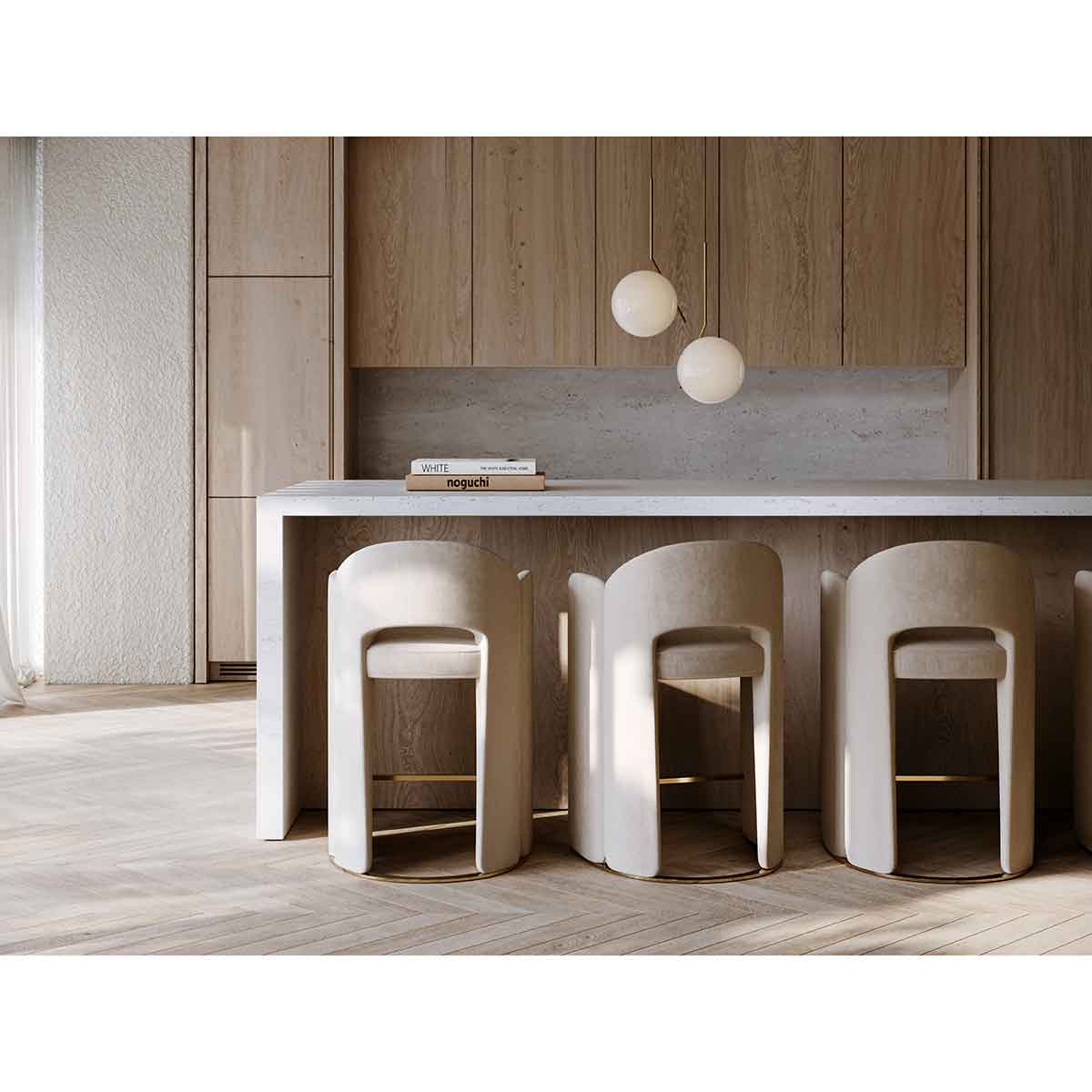 Overlap Counter Stool | Caracole Spring 2025 Collection | Elegant Contemporary Luxury Exclusive Designer Furniture