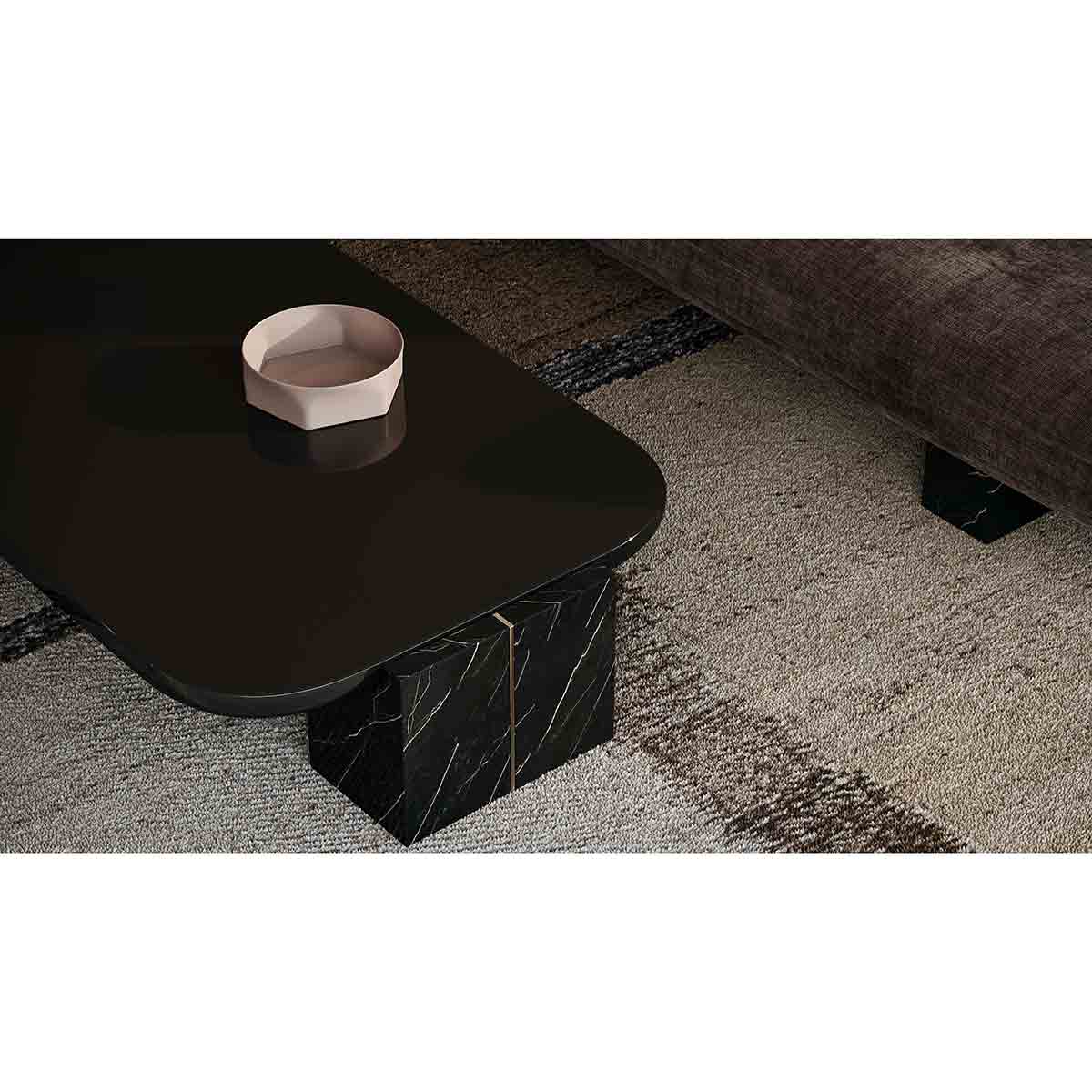 Overlap Rectangular Cocktail Table Dark | Caracole Spring 2025 Collection | Elegant Contemporary Luxury Exclusive Designer Furniture