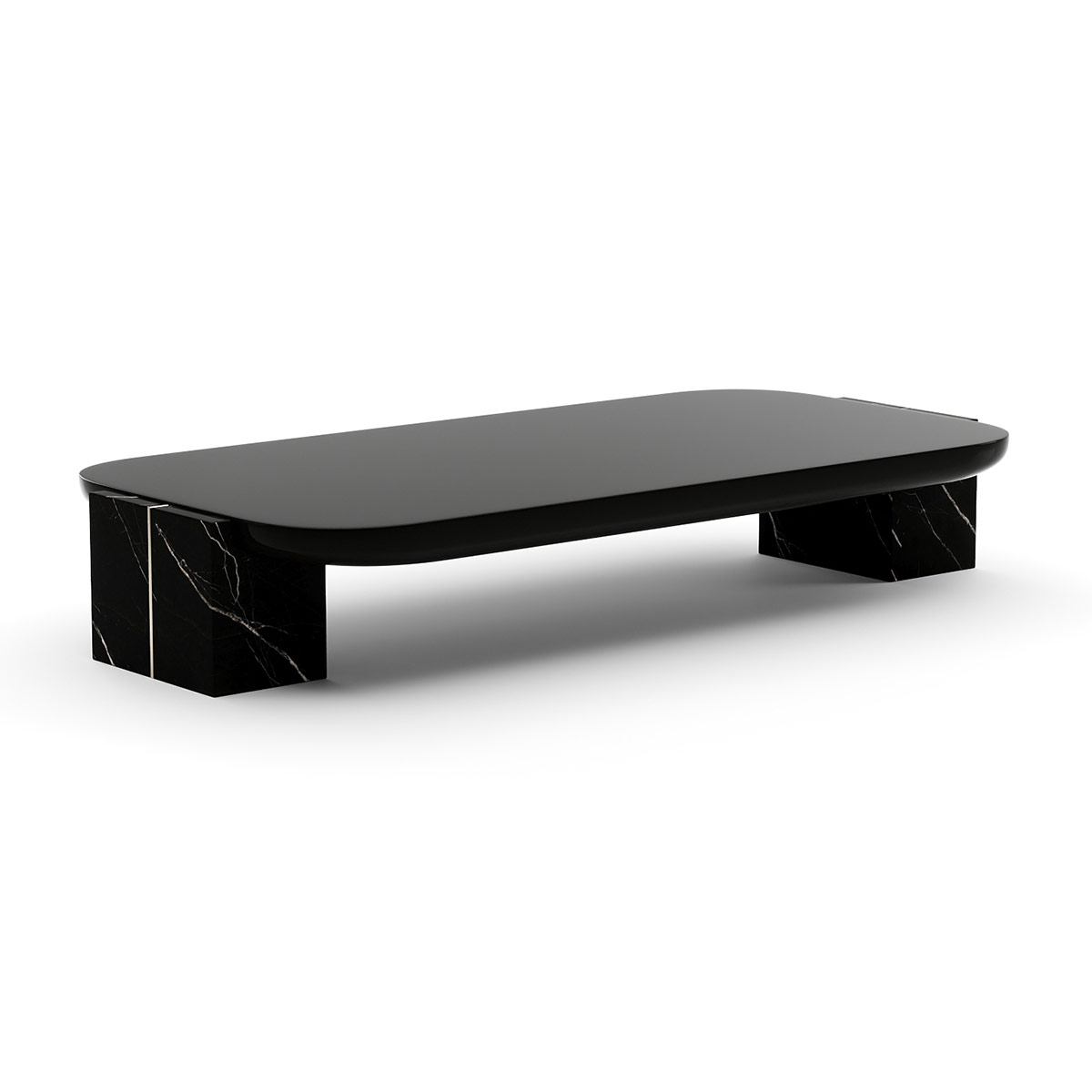 Overlap Rectangular Cocktail Table Dark | Caracole Spring 2025 Collection | Elegant Contemporary Luxury Exclusive Designer Furniture