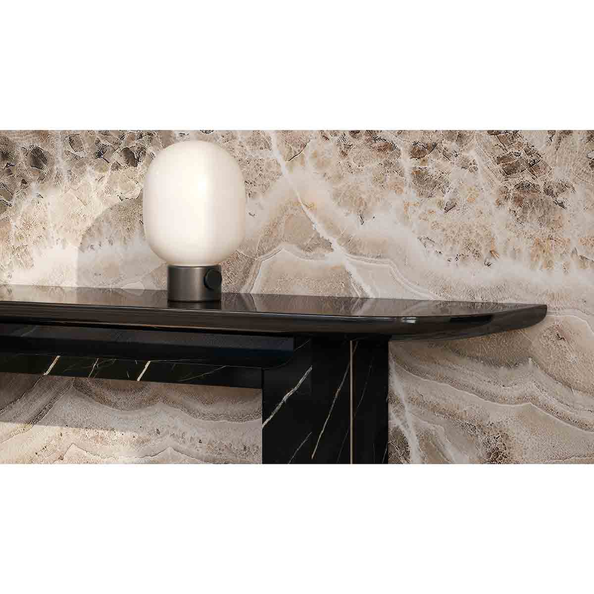 Overlap Console Dark | Caracole Spring 2025 Collection | Elegant Contemporary Luxury Exclusive Designer Furniture